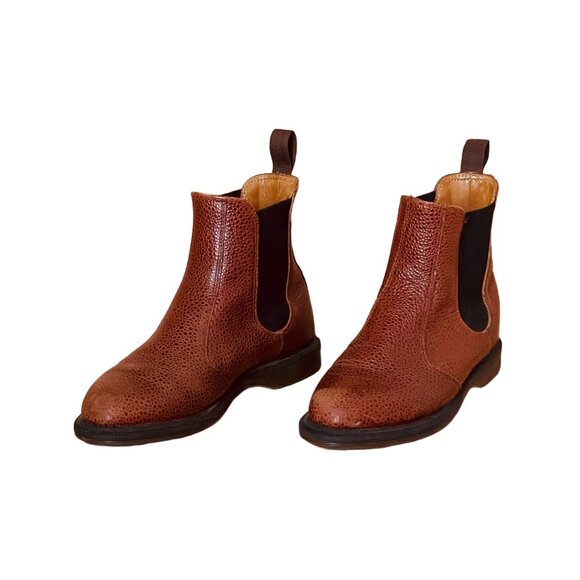 Dr. Martens Chelsea Boots — Women’s 8 — Brown Pebbled Leather — Flora - Picture 5 of 12
